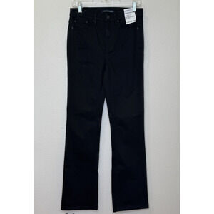 Calvin Klein High Rise Waist Bootcut Jeans Women's Sz 28 Solid Black Stretch NWT
